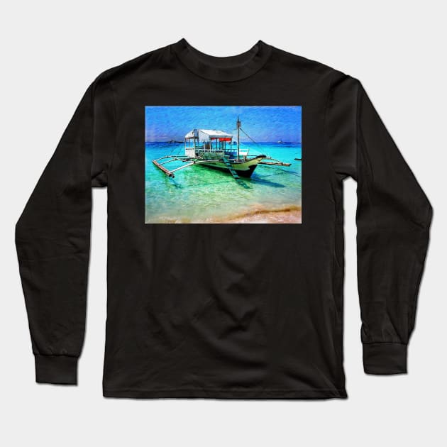 Pump Boat Philippines Long Sleeve T-Shirt by CreativePhil